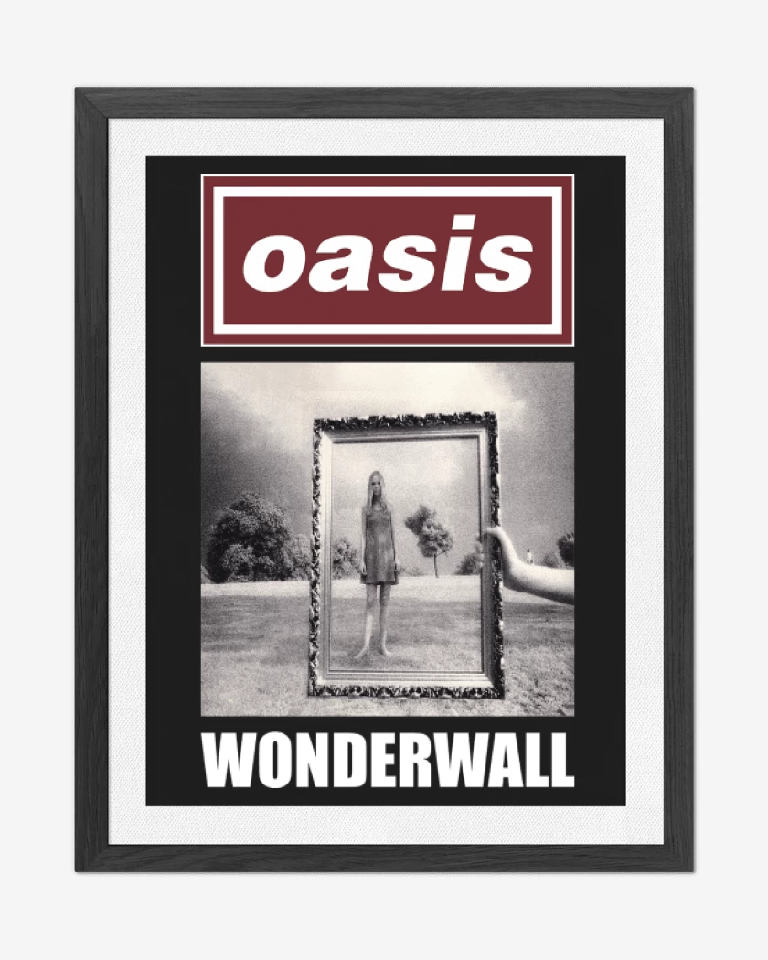 Cuadro decorativo Negro de Oasis Wonderwall