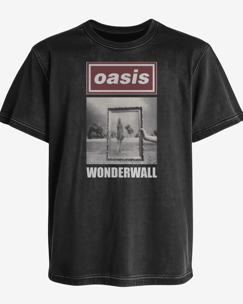 Polera desgastada Oasis Wonderwall