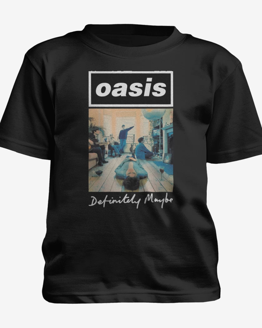 Polera de niño Negro de Oasis Definitely Maybe