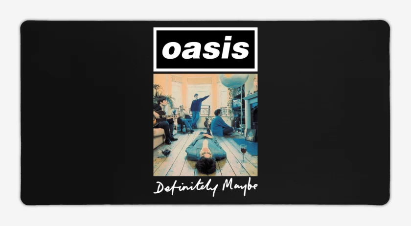 Mouse pad Gamer Negro de Oasis Definitely Maybe