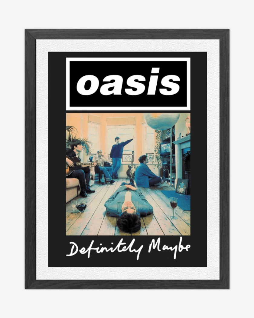 Cuadro decorativo Negro de Oasis Definitely Maybe