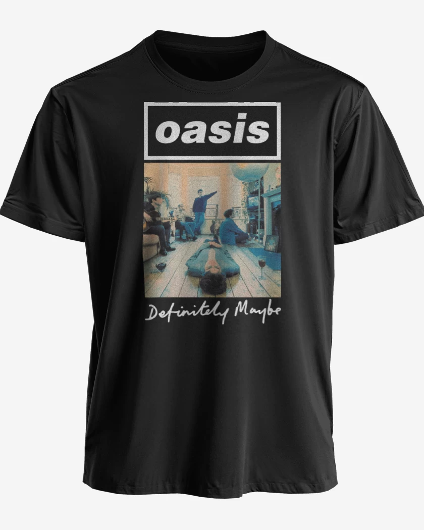Polera premium Negro de Oasis Definitely Maybe