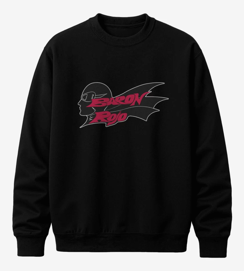 Poleron polo Negro de Baron Rojo Logo
