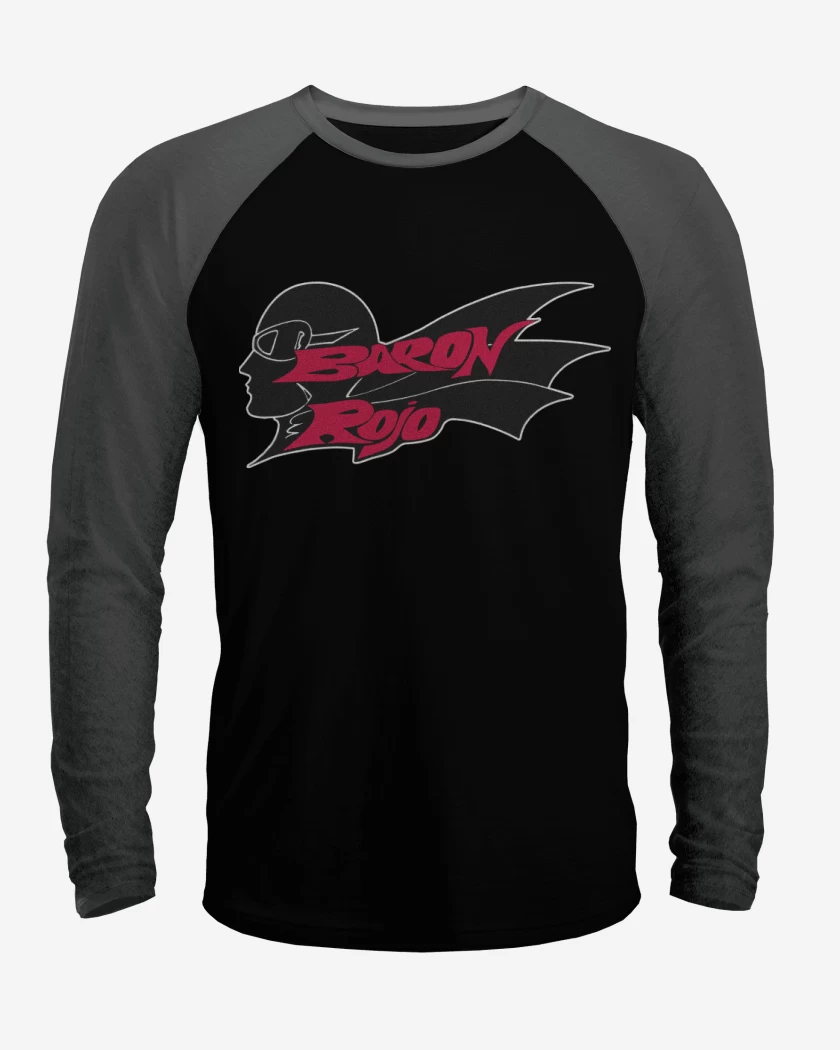 Polera Raglan Baron Rojo Logo