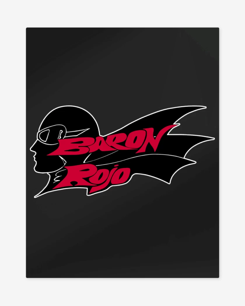 Print metalico Negro de Baron Rojo Logo