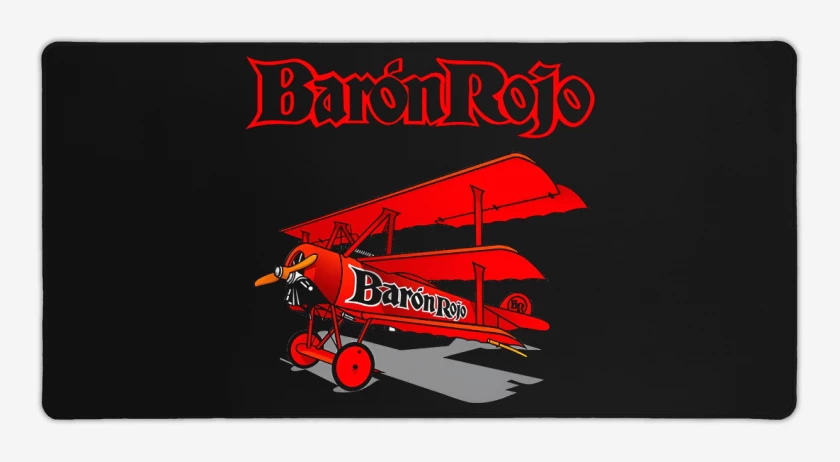 Mouse pad Gamer Negro de Baron Rojo AVION