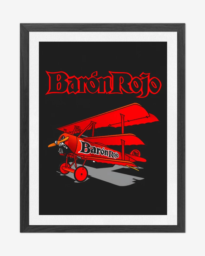 Cuadro decorativo Negro de Baron Rojo AVION