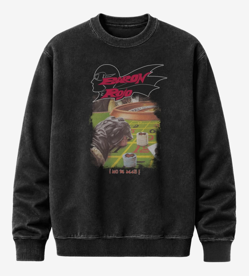 Poleron Polo Acid Wash Negro de Baron Rojo No Va Más