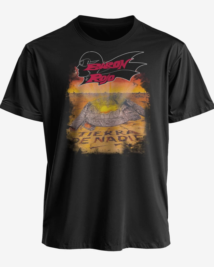 Polera premium Negro de Baron Rojo Tierra de Nadie 