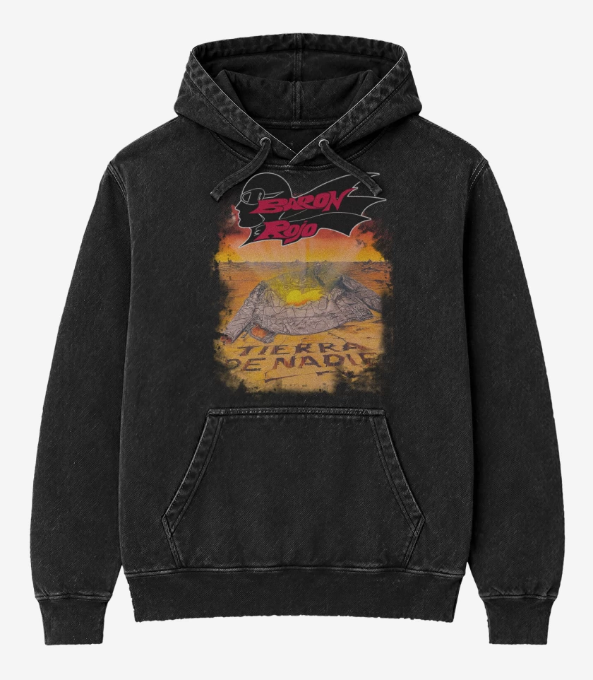 Poleron Canguro Acid Wash Baron Rojo Tierra de Nadie 