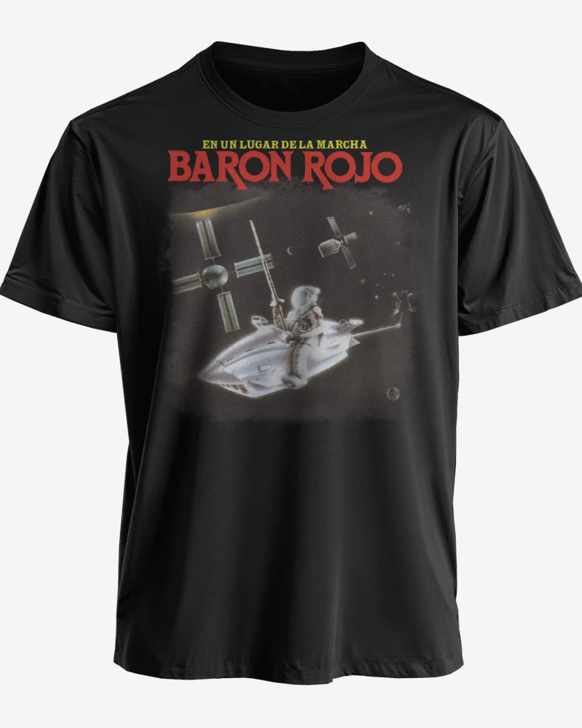 Polera premium Negro de Baron Rojo En un Lugar de la Marcha