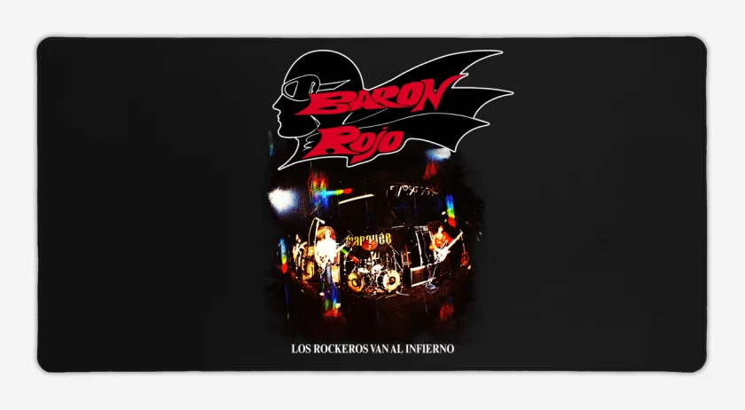 Mouse pad Gamer Baron Rojo Los Rockeros van al Infierno