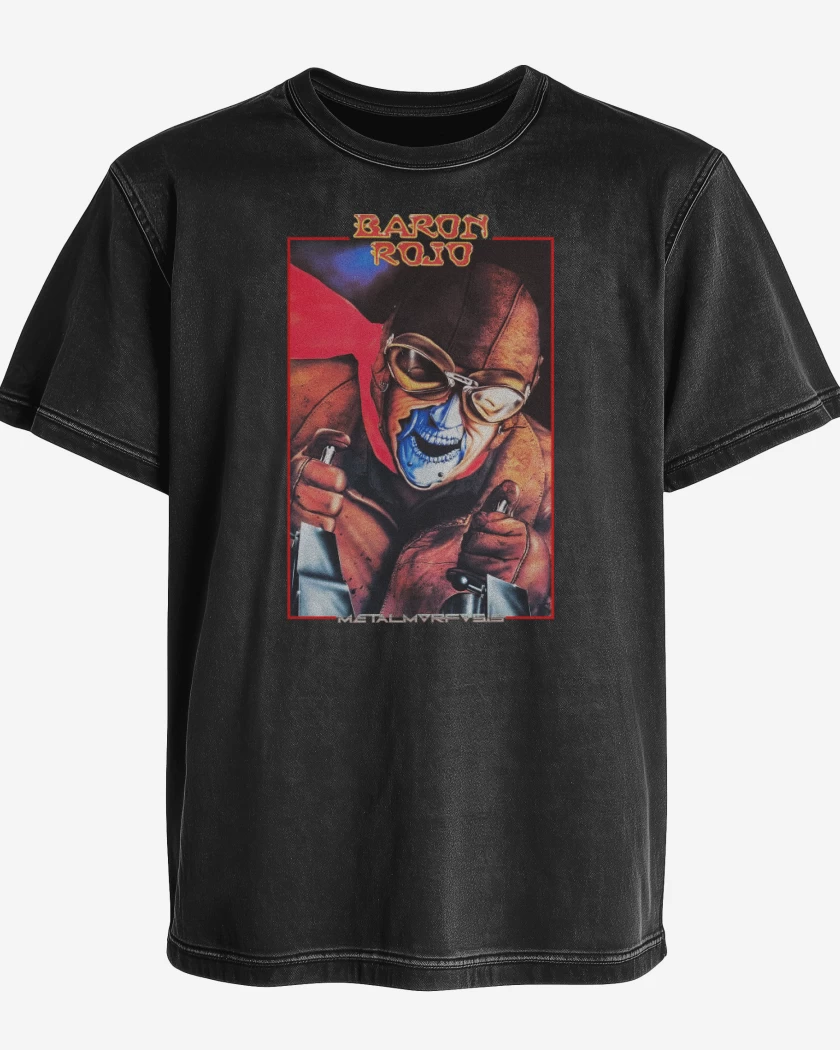 Polera desgastada Baron Rojo Metalmorfosis