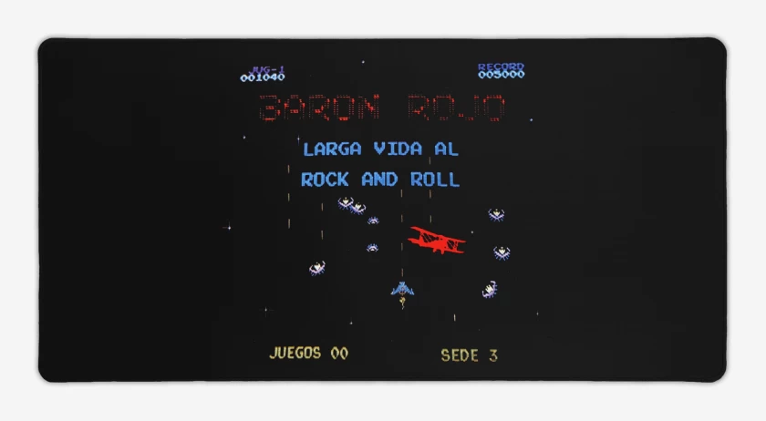 Mouse pad Gamer Baron Rojo Larga Vida al Rock and Roll