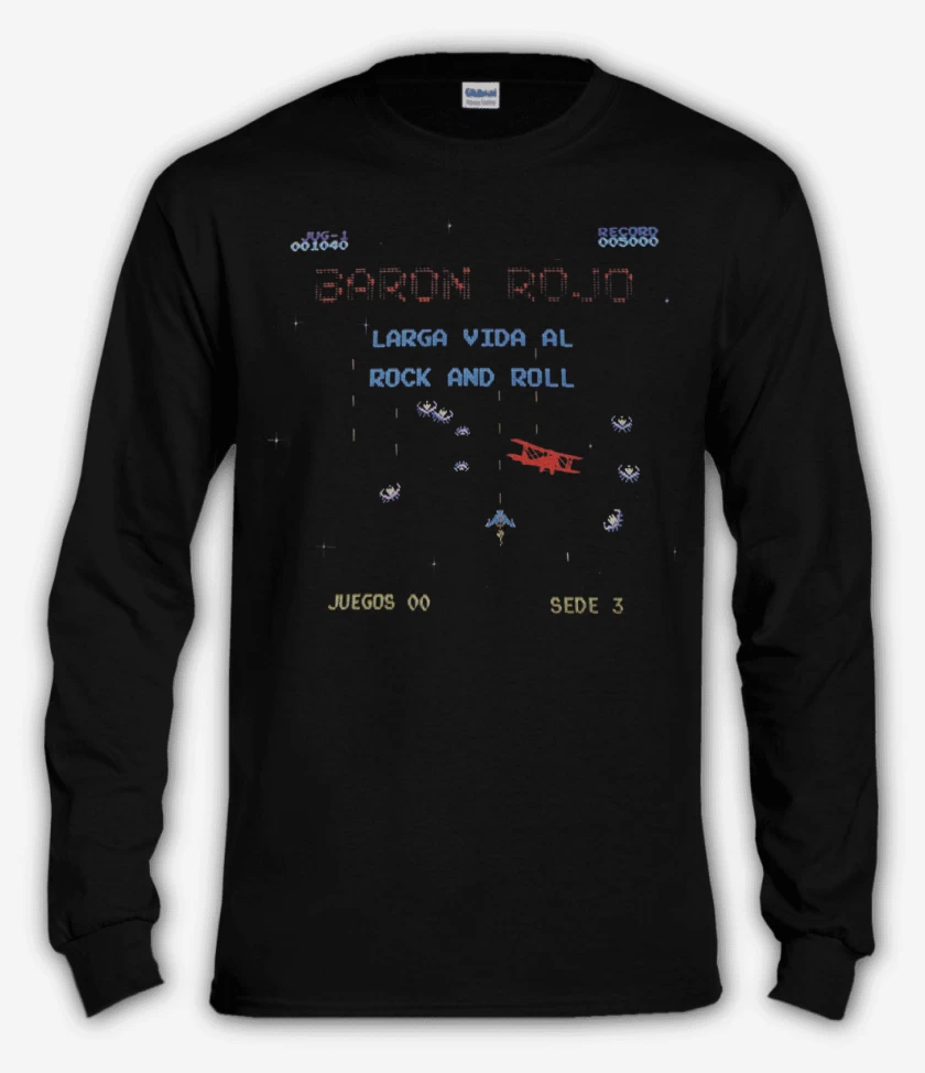 Polera manga larga Baron Rojo Larga Vida al Rock and Roll