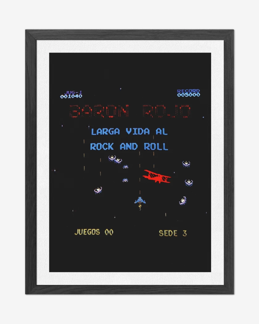 Cuadro decorativo Negro de Baron Rojo Larga Vida al Rock and Roll