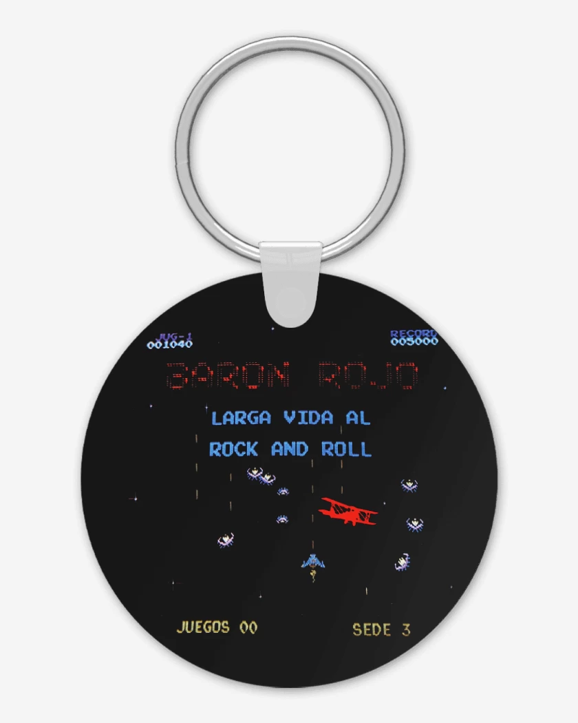 Llavero Baron Rojo Larga Vida al Rock and Roll