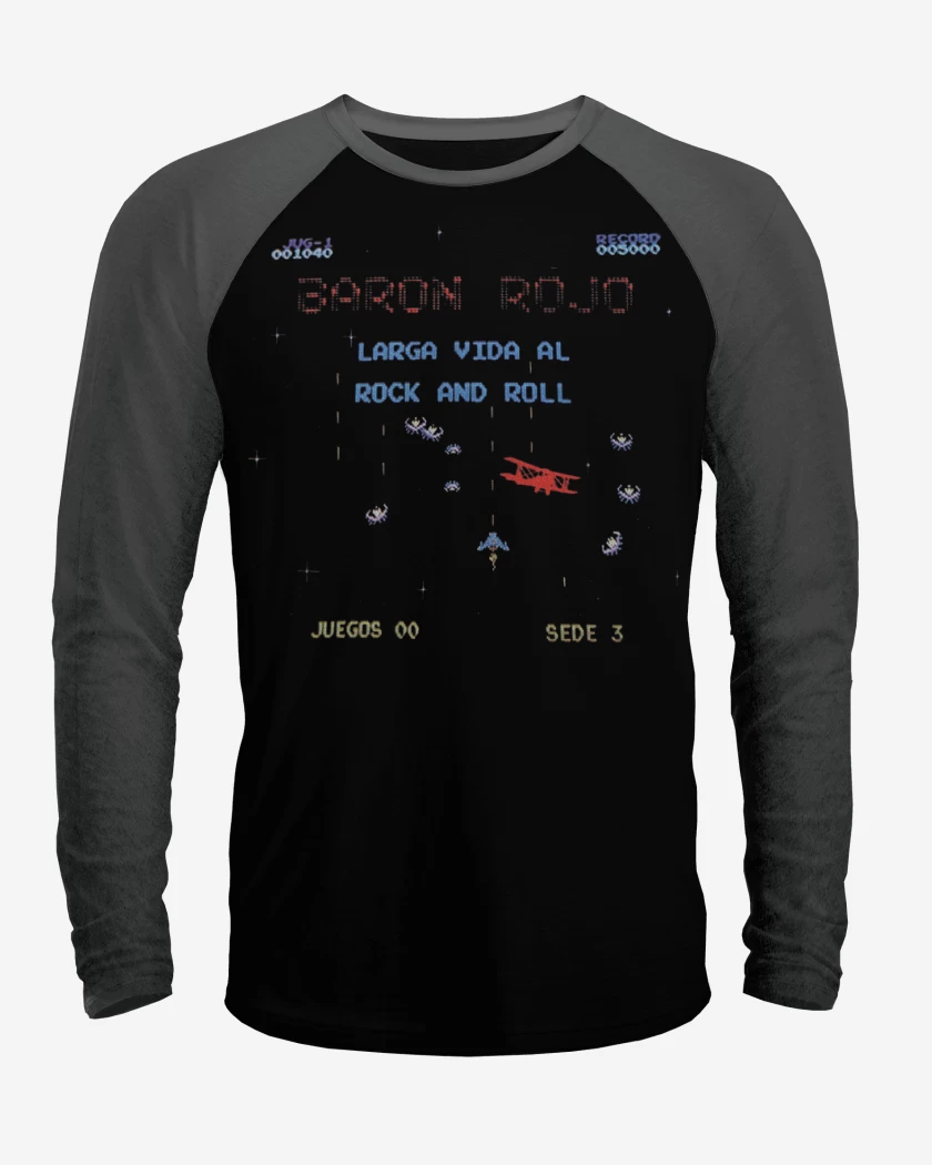Polera Raglan Baron Rojo Larga Vida al Rock and Roll
