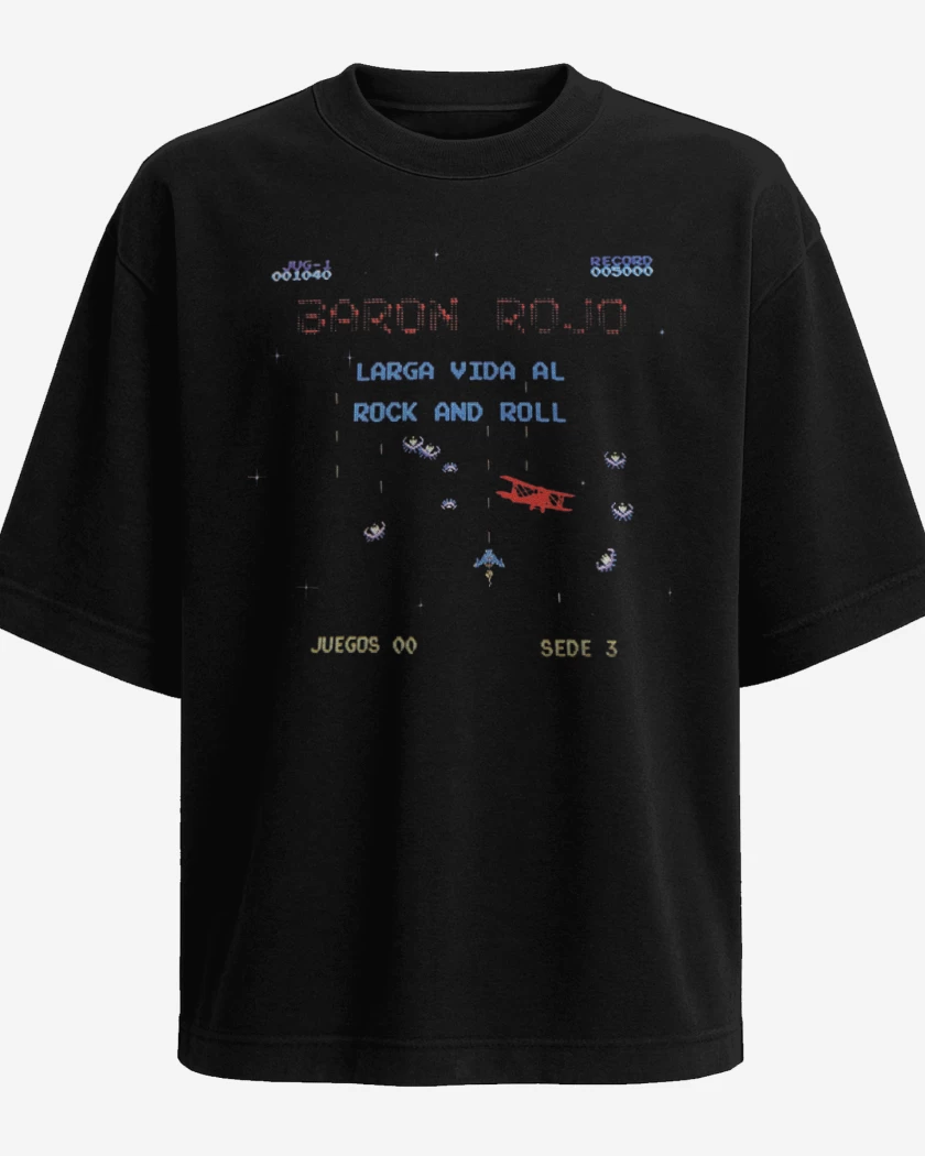 Polera Oversize Baron Rojo Larga Vida al Rock and Roll