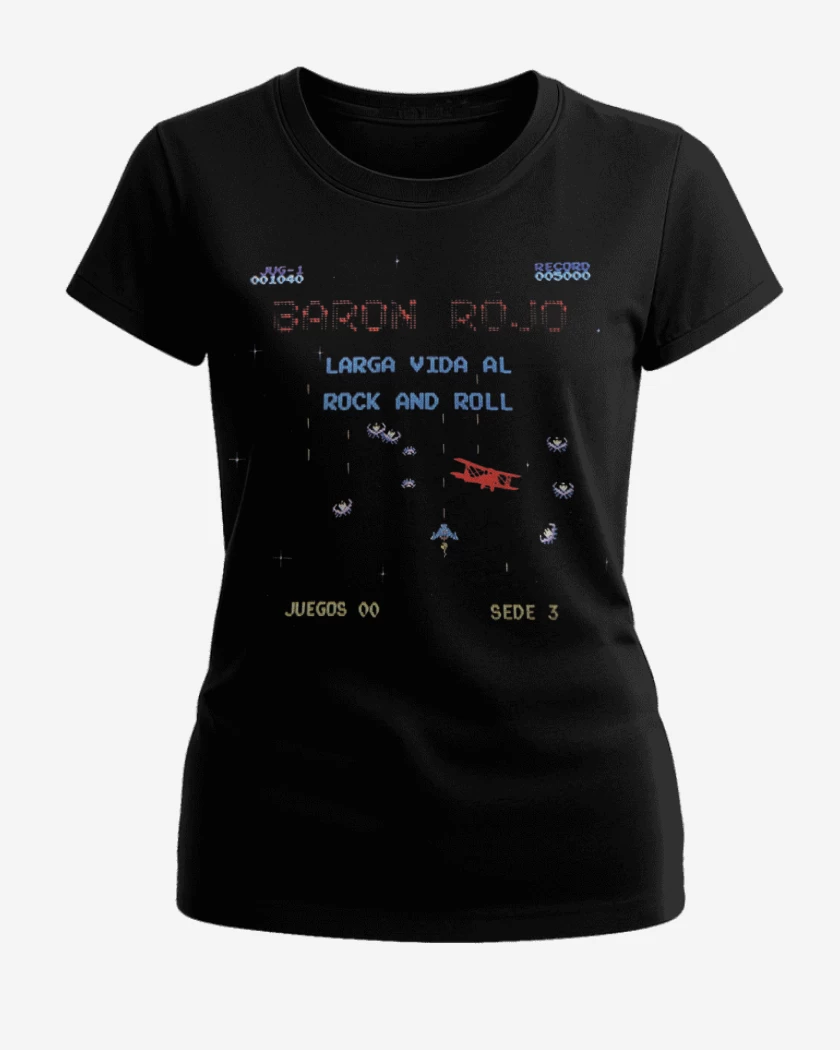 Polera de Mujer Baron Rojo Larga Vida al Rock and Roll