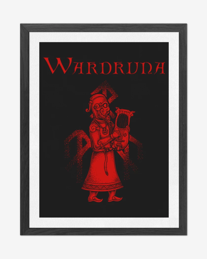 Cuadro decorativo Negro de Wardruna Skald