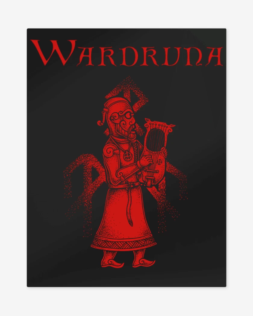 Print metalico Negro de Wardruna Skald