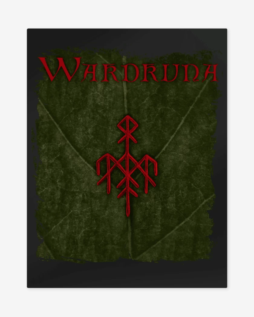 Print metalico Negro de Wardruna Yggdrasil