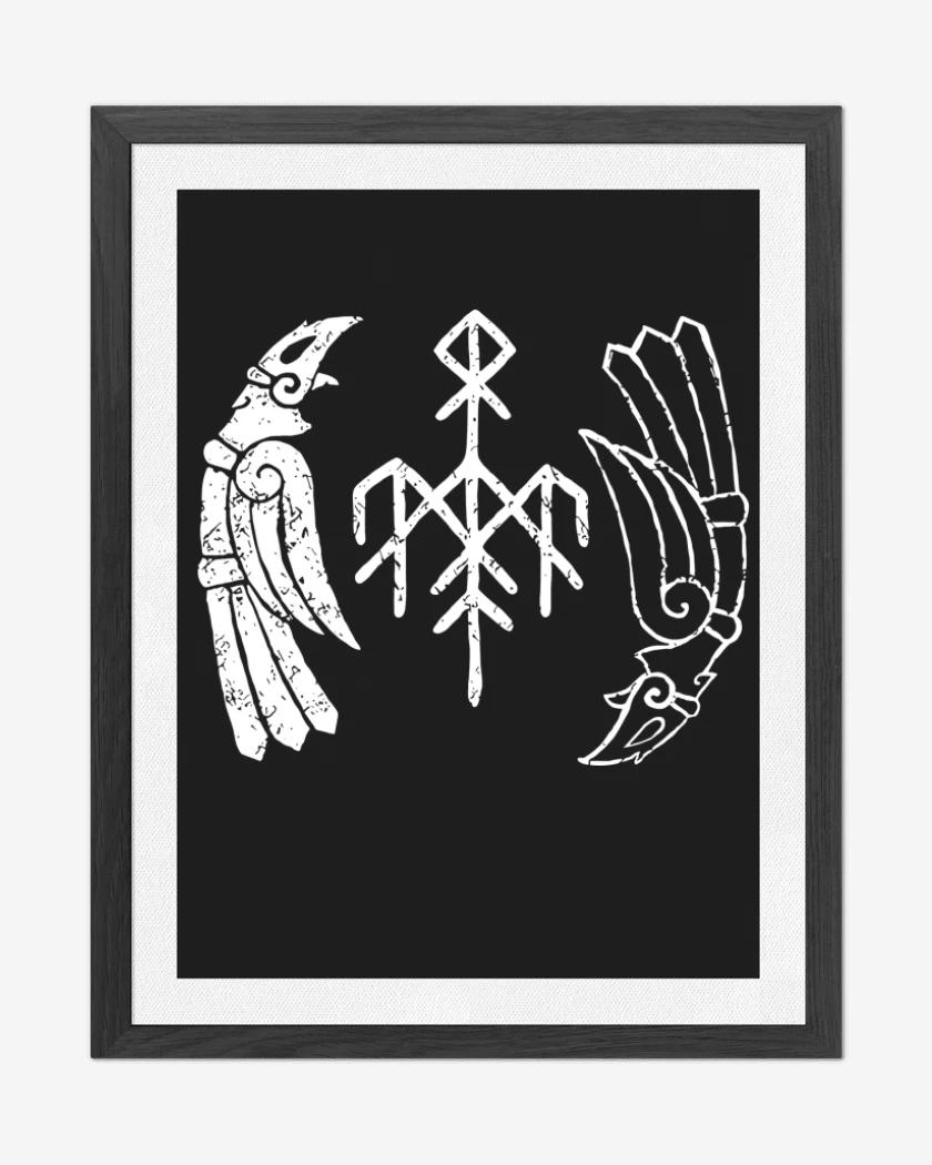 Cuadro decorativo Negro de Wardruna Cuervos