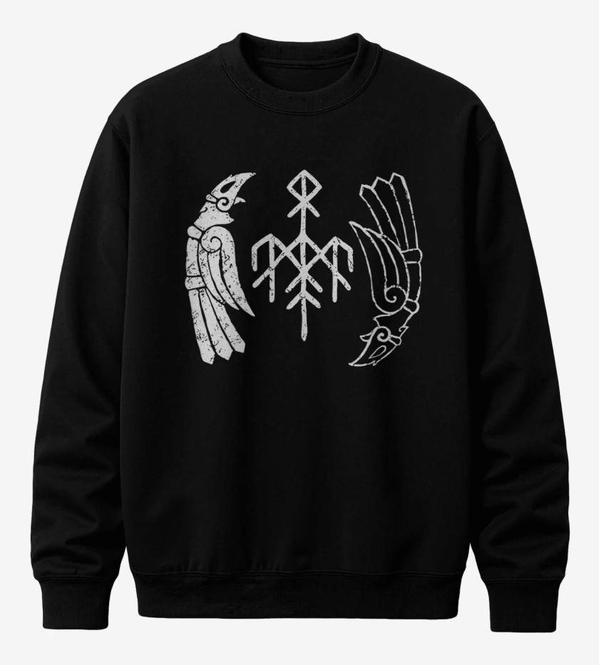 Poleron polo Negro de Wardruna Cuervos