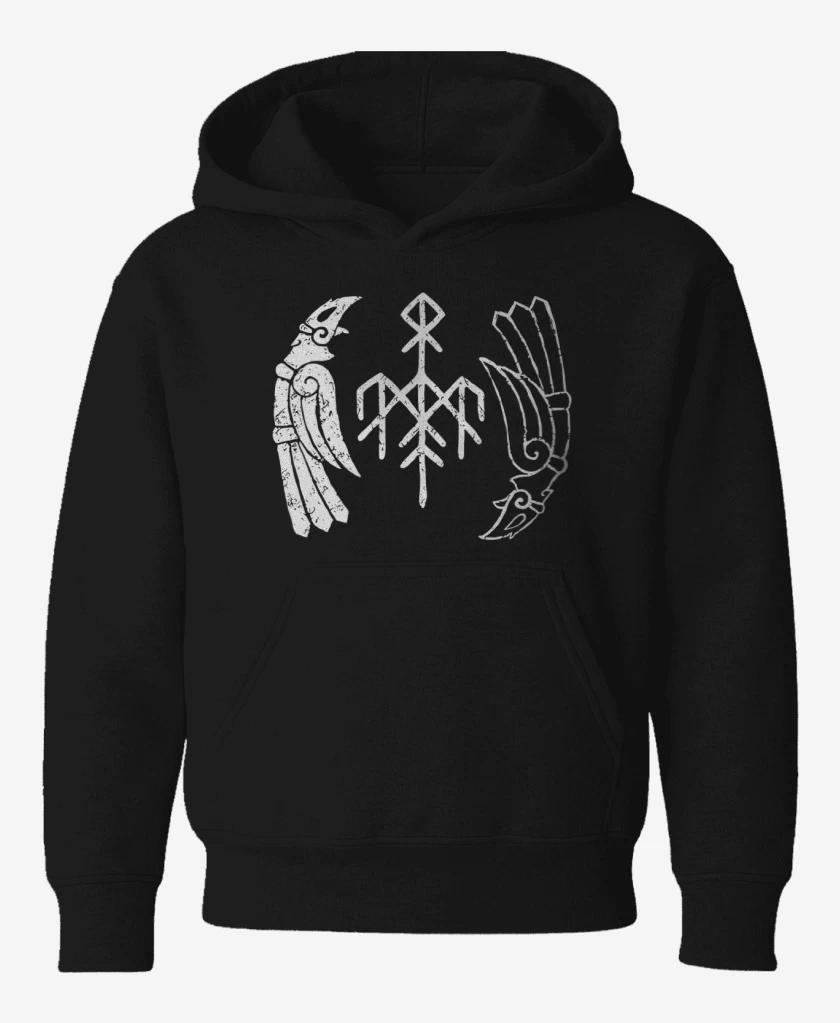 Poleron de niño Negro de Wardruna Cuervos