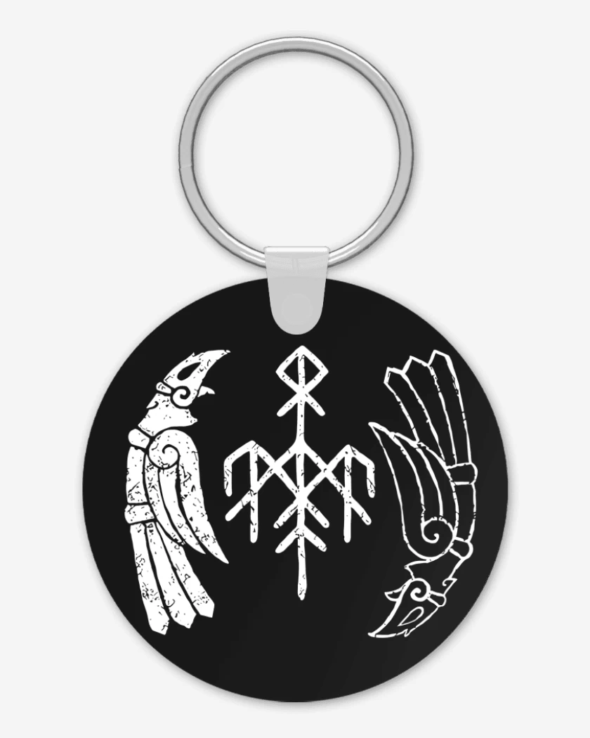 Llavero Negro de Wardruna Cuervos