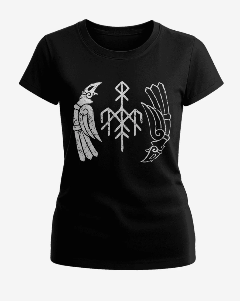 Polera de Mujer Negro de Wardruna Cuervos