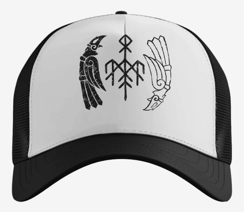 Gorro Wardruna Cuervos Blanco
