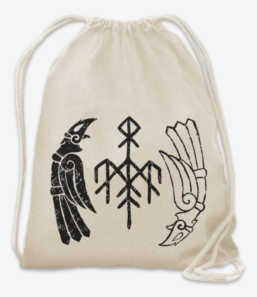 Mochila Blanco de Wardruna Cuervos Blanco