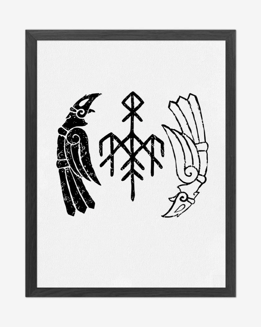 Cuadro decorativo Blanco de Wardruna Cuervos Blanco