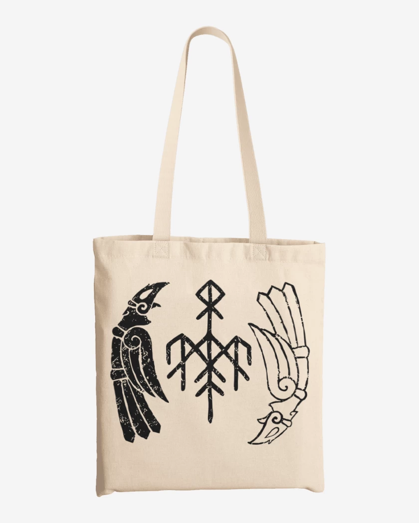 Totebag Wardruna Cuervos Blanco