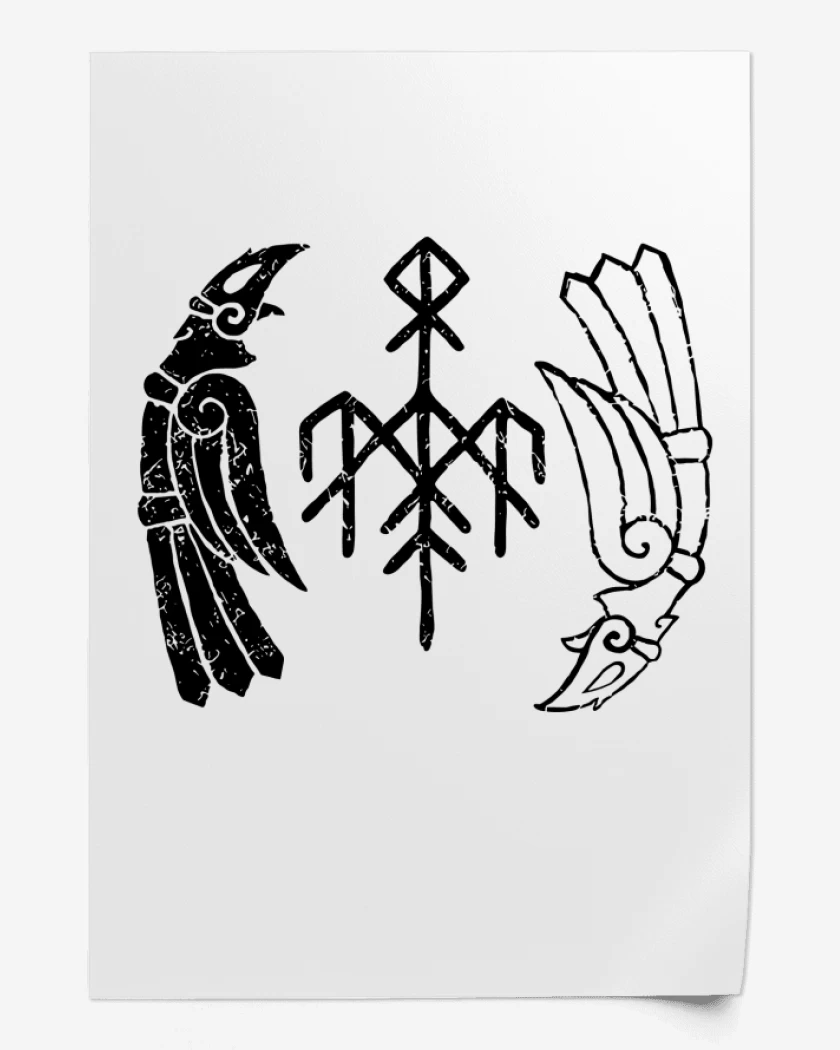 Print Wardruna Cuervos Blanco