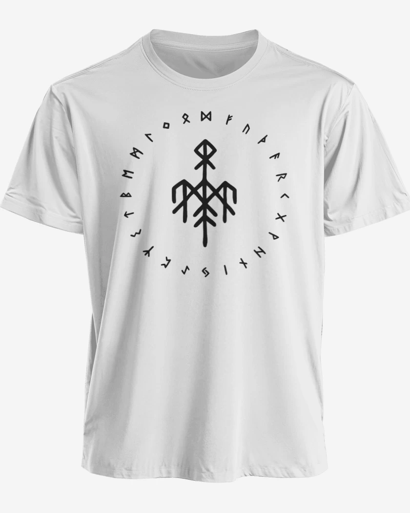 Polera Wardruna Futhark Blanco