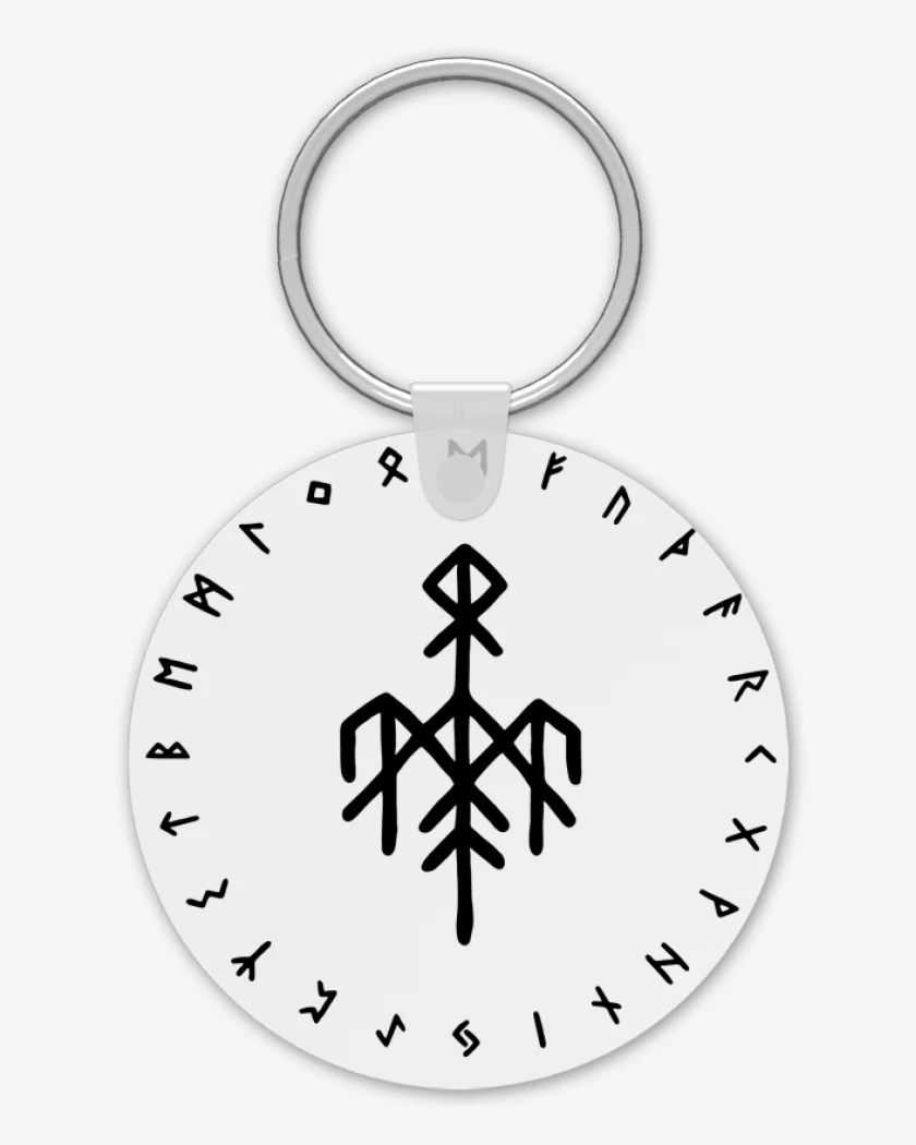 Llavero Wardruna Futhark Blanco