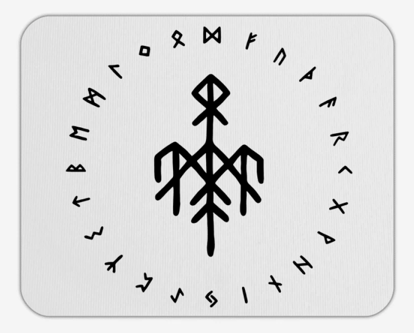 Mousepad Wardruna Futhark Blanco