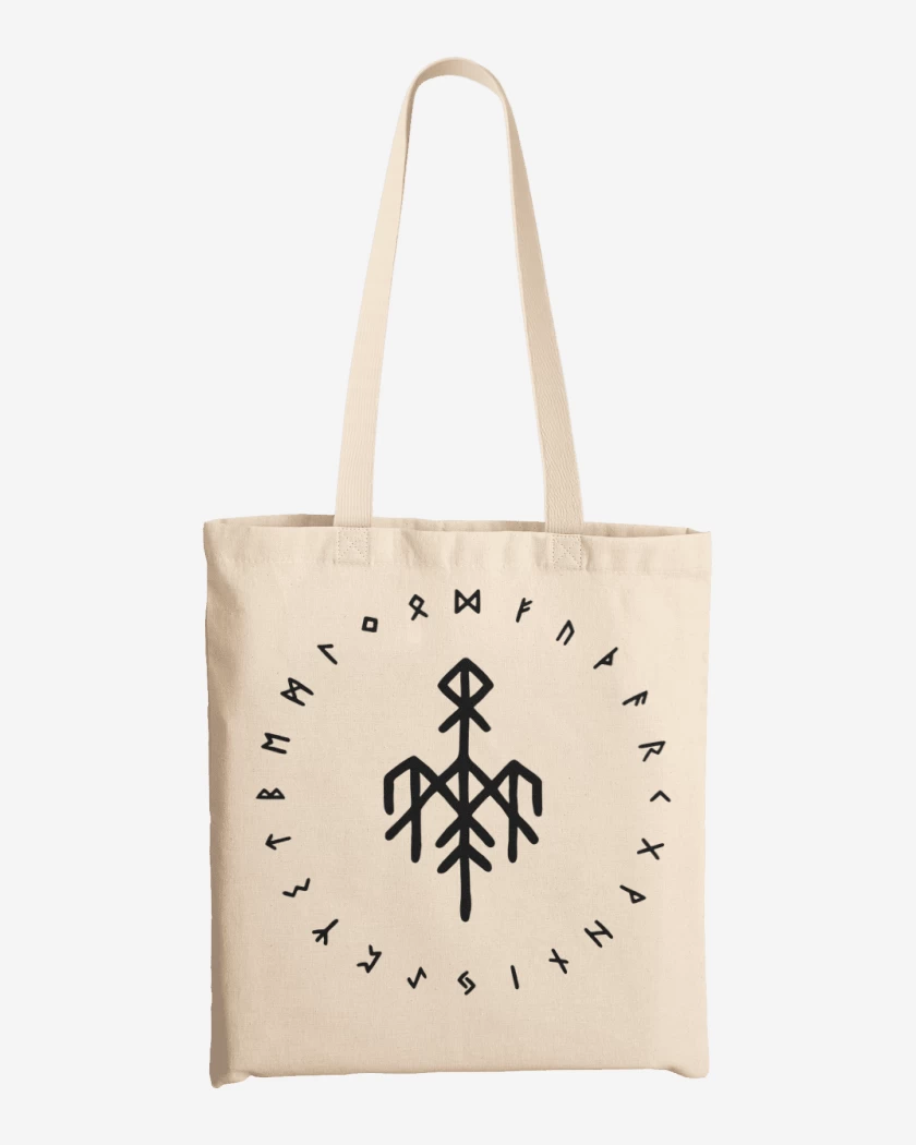 Totebag Blanco de Wardruna Futhark Blanco