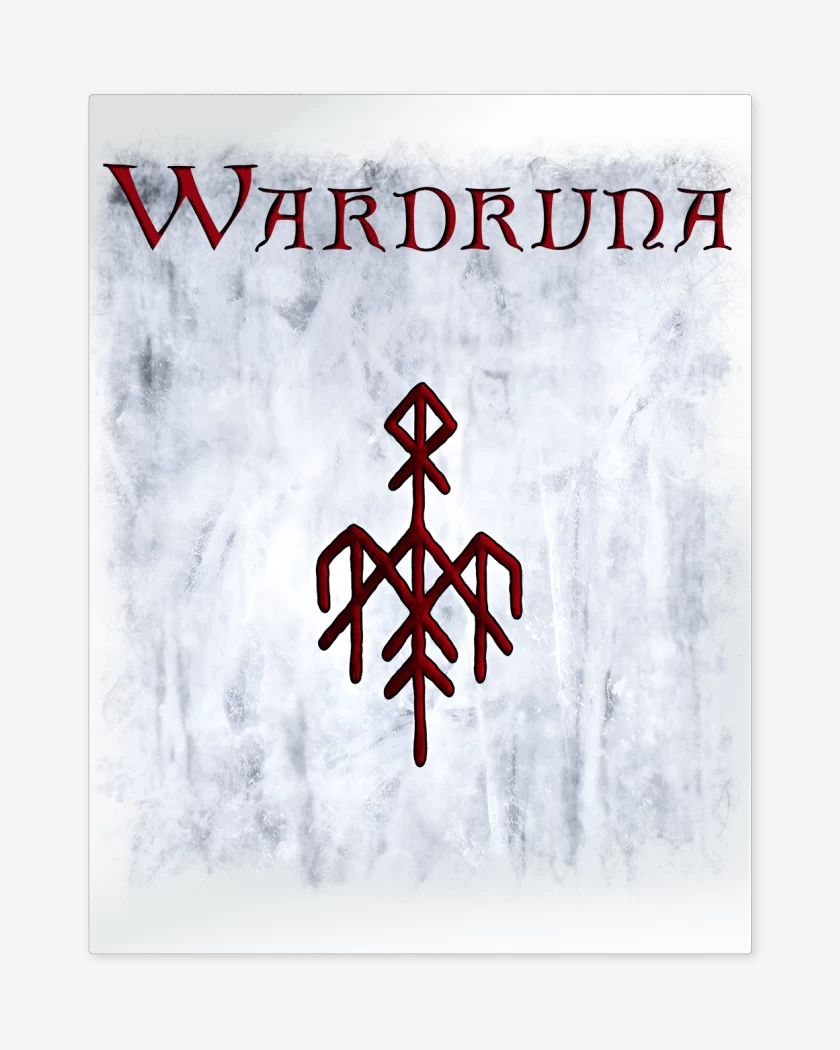 Print metalico Blanco de Wardruna Gap Var Ginnunga