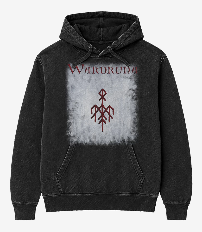Poleron Canguro Acid Wash Negro de Wardruna Gap Var Ginnunga