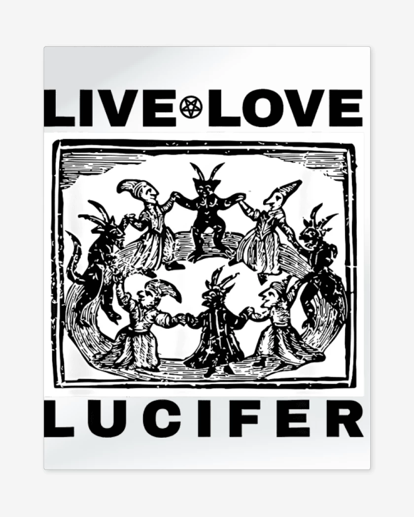 Print metalico Blanco de Live Love Lucifer