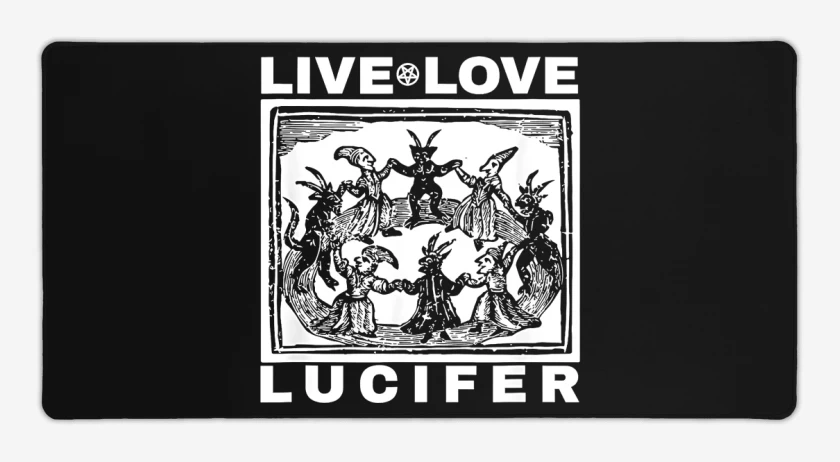 Mouse pad Gamer Negro de Live Love Lucifer B