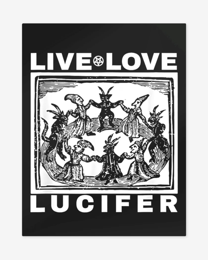 Print metalico Negro de Live Love Lucifer B