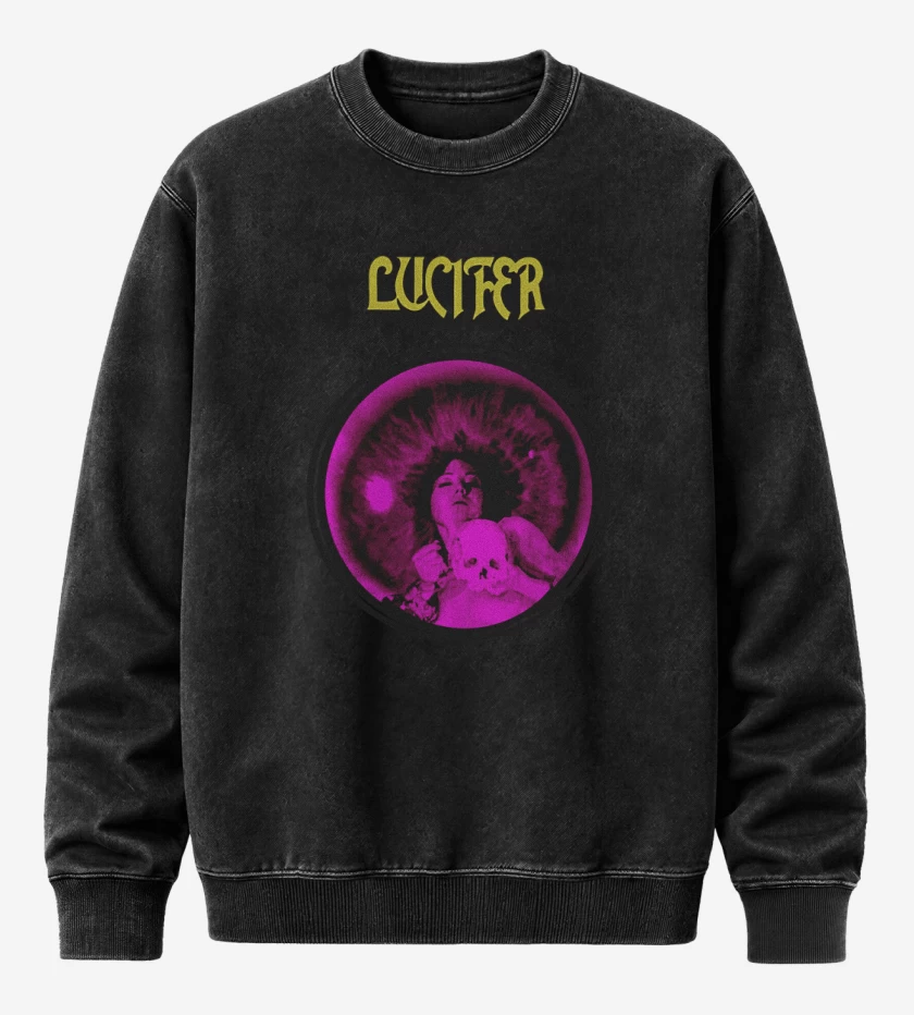 Poleron Polo Acid Wash Negro de A Satanic Night