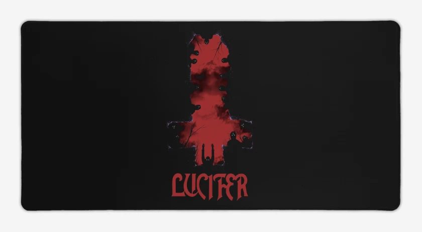 Mouse pad Gamer Negro de Lucifer Cross