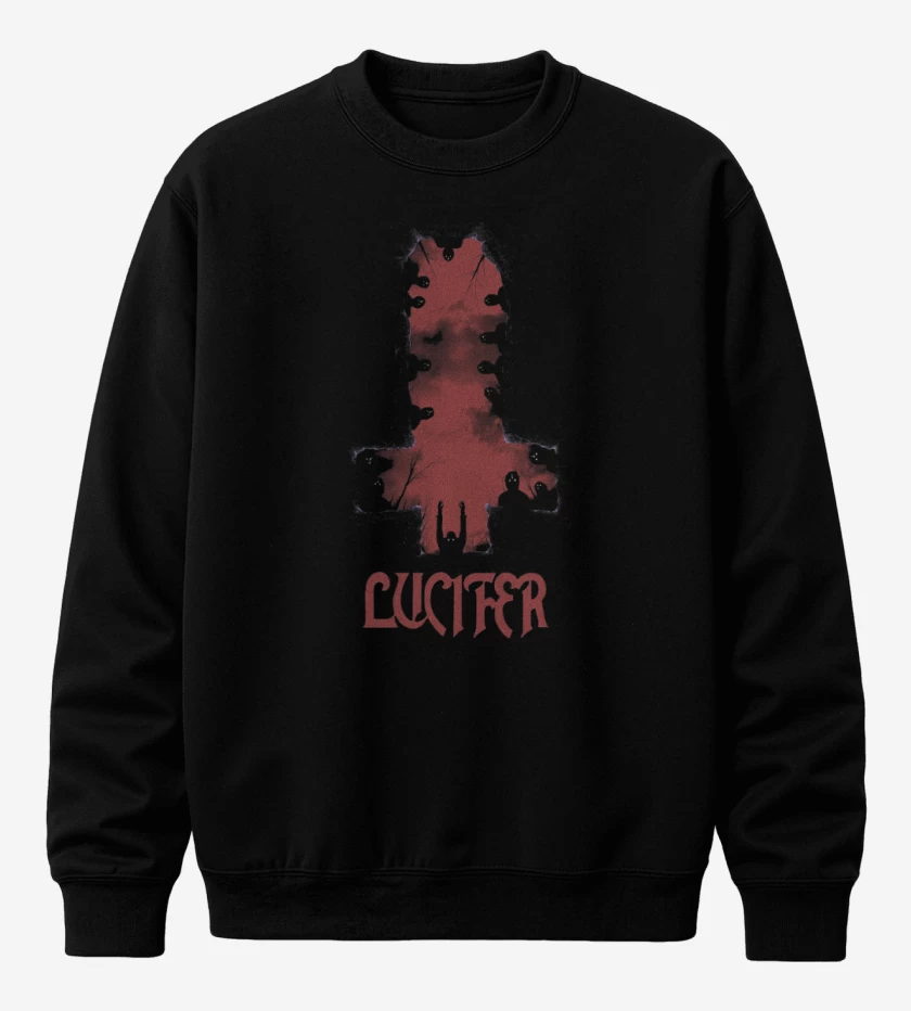 Poleron polo Negro de Lucifer Cross