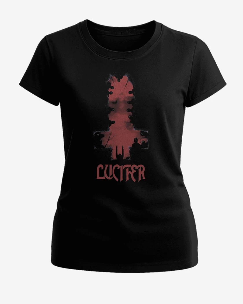 Polera de Mujer Negro de Lucifer Cross